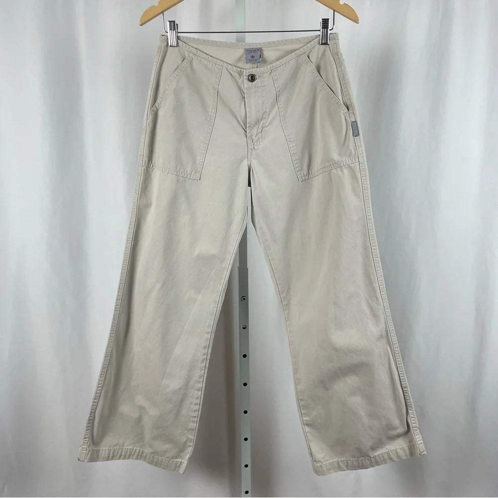 Vintage Silver Jeans Canada Size 30 Wide Leg Canvas Cargo Pants Y3K Baggy Loose